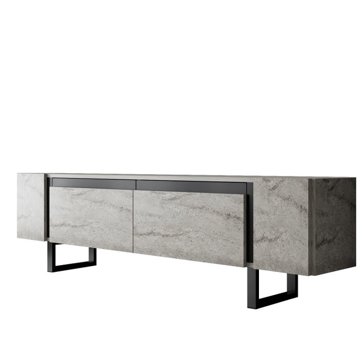 Hanah Home Mueble para TV Yildiz Travertino y Negro Hanah Home Mueble para TV Yildiz Travertino y Negro